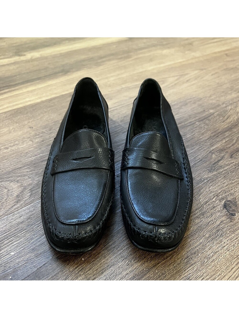 Cole Haan Women's Black Leather Penny Loafers Size 7.5